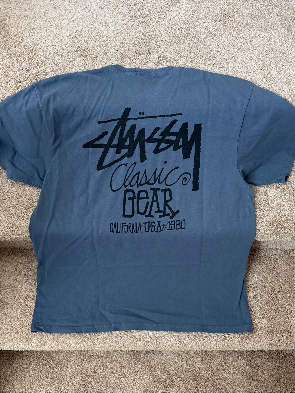 Stussy Classic Gear Short Sleeve Tee - Blue